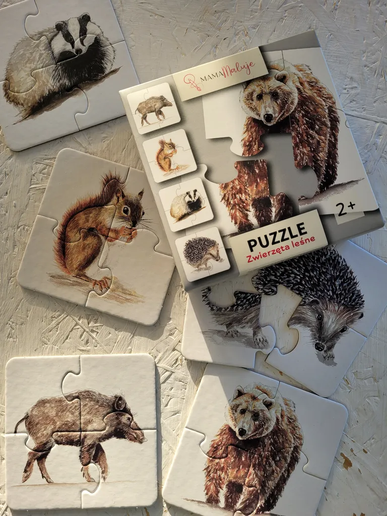 Puzzle ze zwierzętami leśnymi